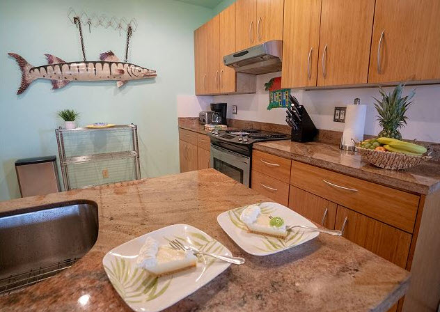 Kitchen featuring granite counters