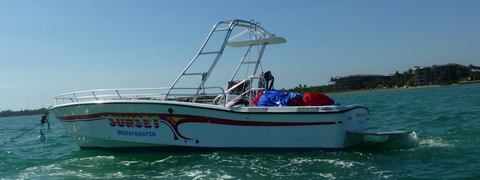Key West parasailing boat